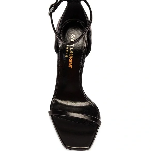 YVES SAINT LAURENT Opyum YSL Heels Nero black silver size 36 6 - Picture 3 of 5